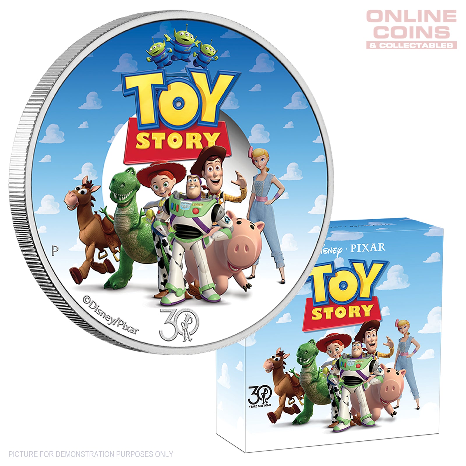 2025 Perth Mint 1/2oz Silver Proof Coloured Coin - 30 Years of Toy Story